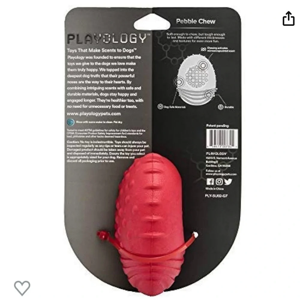 NWT Playology Beef Scented Pebble ChewToy, 4